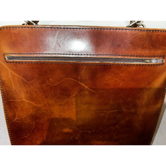 Paco Bolsos Beautiful Brown Leather Bag 10" - Picture 8 of 15
